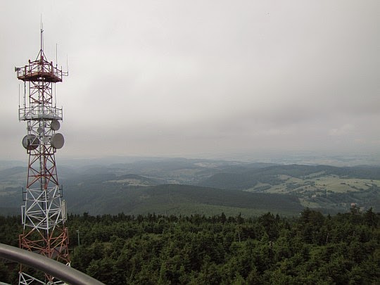 Panorama z wieży widokowej na Wielkiej Sowie.