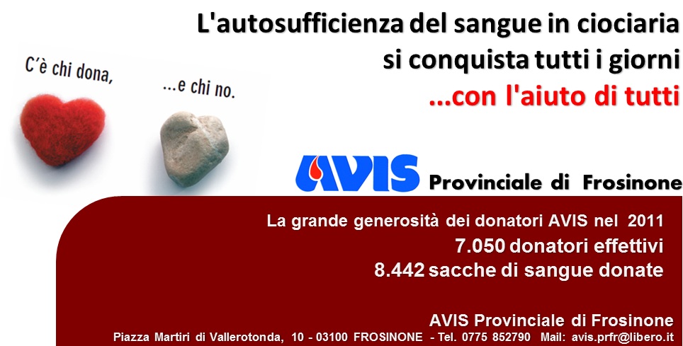 AVIS Provinciale di Frosinone "La Ciociaria che dona"