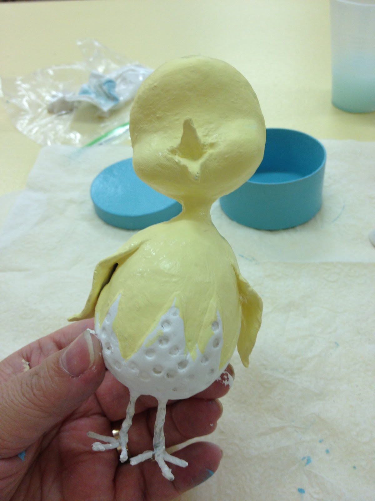 altered book studio..... Paper Clay Chicks