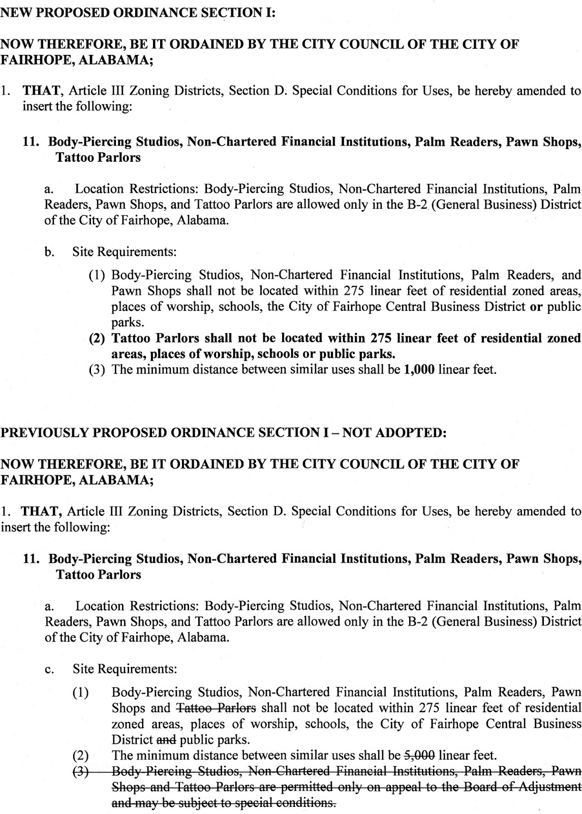 Muchdebated 'Tattoo' Zoning Ordinance Finally Enacted