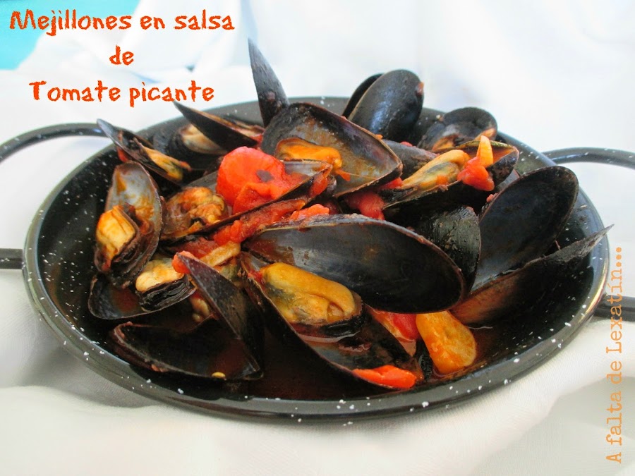 Mejillones en salsa de tomate picante