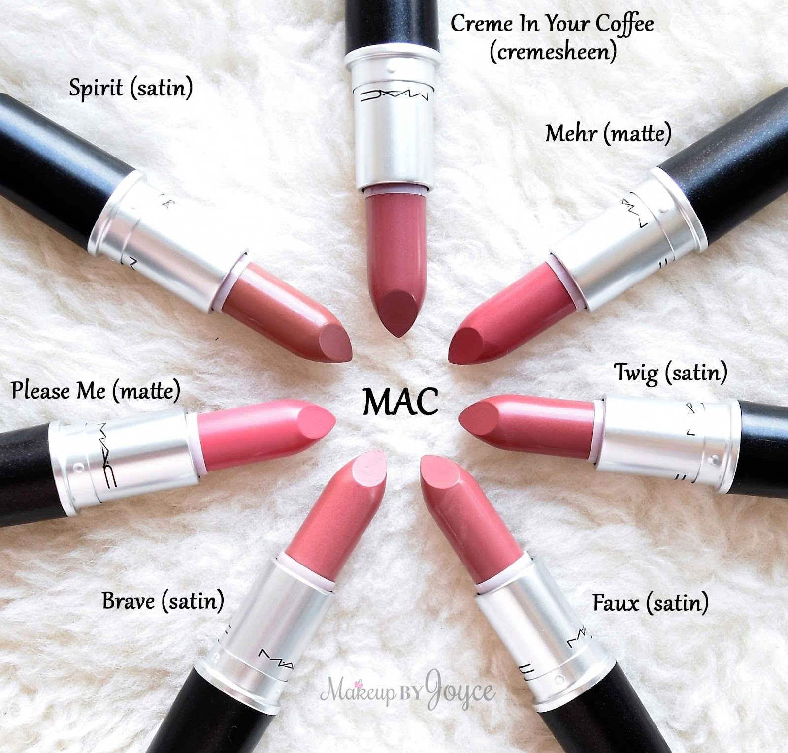 ❤ MakeupByJoyce ❤** !: Swatches + Review: MAC Matte, Satin and Cremesheen  Lipstick Collection