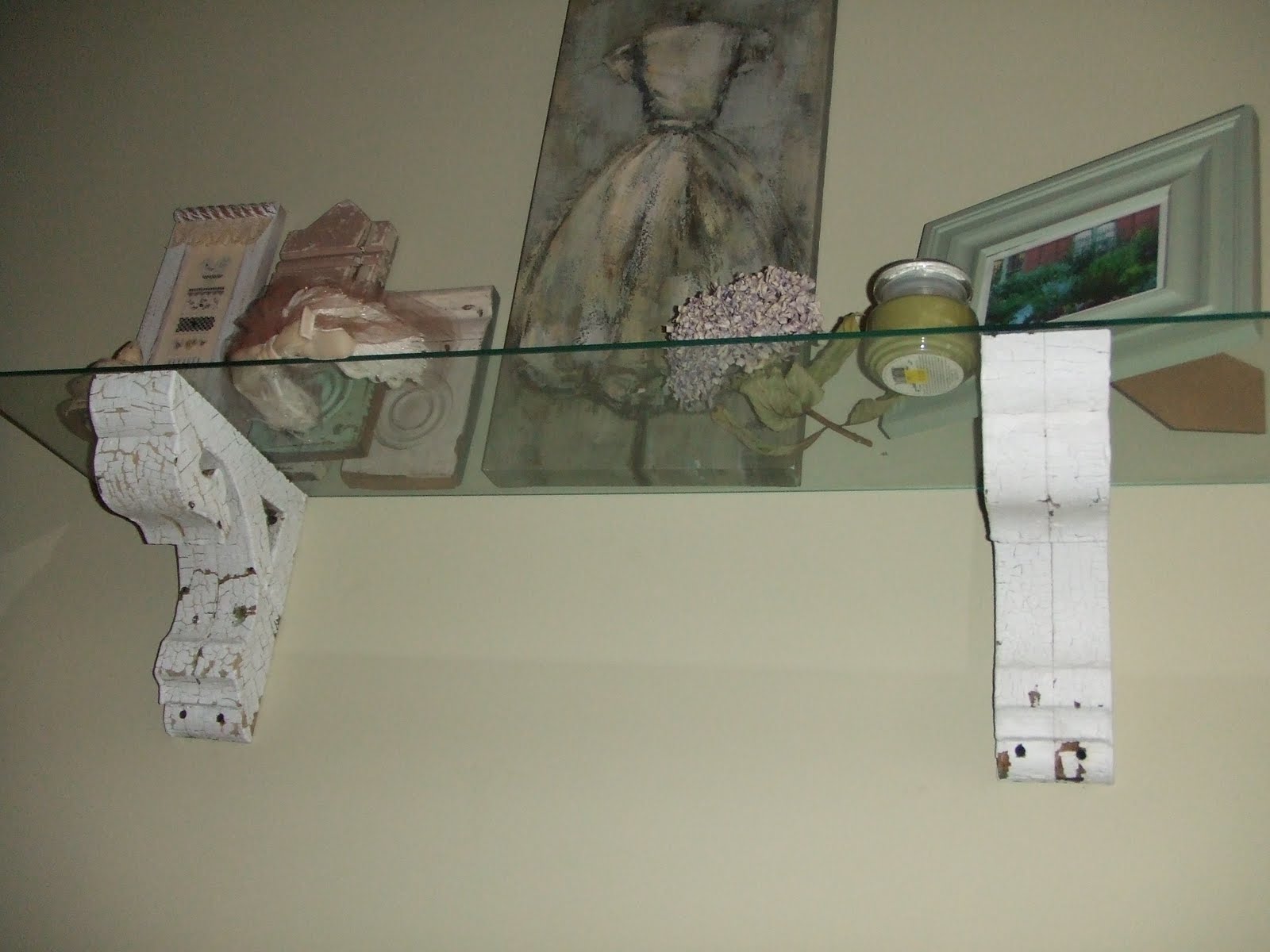 Carey Cottage 81 Cross Stitch & Fun How to Hang Corbels & Make a Shelf