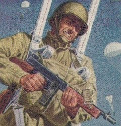 Comic book paratrooper