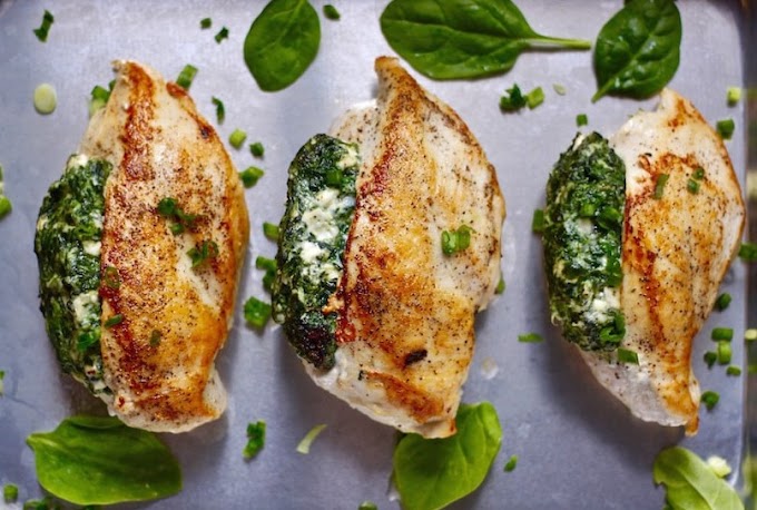 Spinach Stuffed Chicken Breasts #healthyrecipe #deliciousmeal