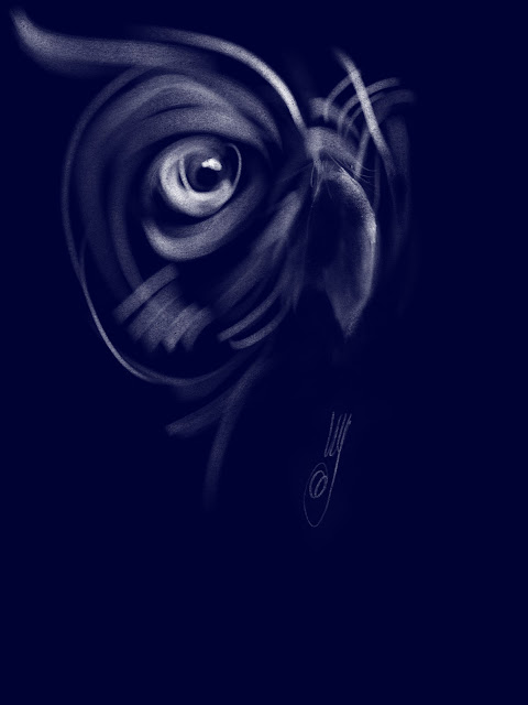 Owl drawing by Artmagenta