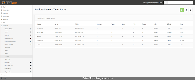 Verificando el Status de OPNsense NTP Verificando el Status de OPNsense NTP