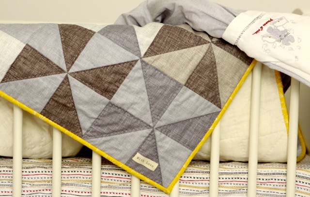 Windmill baby quilt