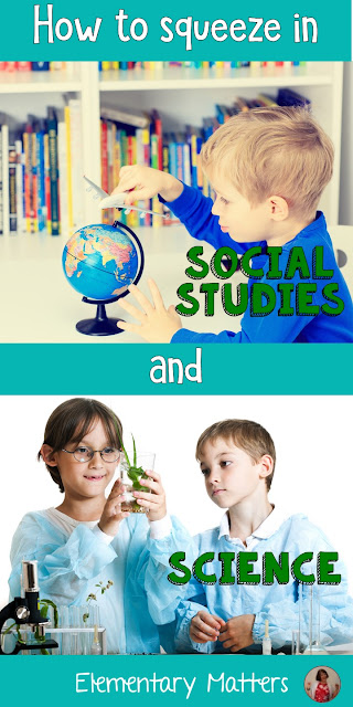 How to Squeeze in Science and Social Studies: Suggestions for primary grades to fit these important (and fun) subjects into the day with an overscheduled classroom.