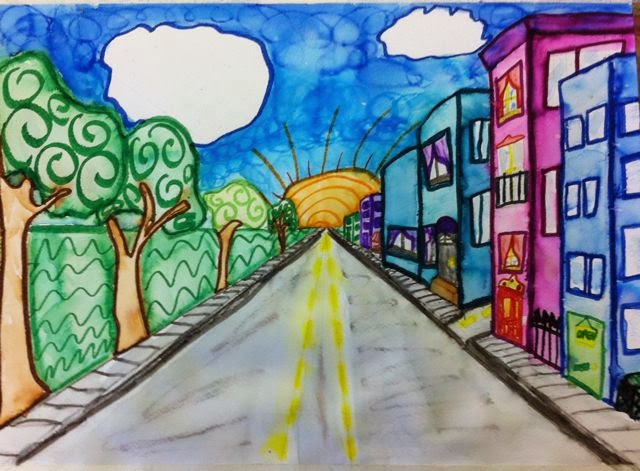 Room 101 Art: One Point Perspective, ages 10-12