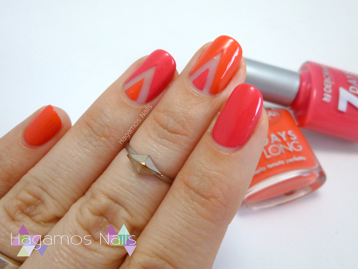 Nail Art Negative Space Chevron. Hagamos Nails