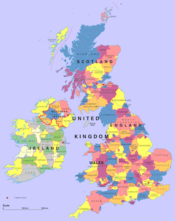 clipart map of uk and ireland - photo #35