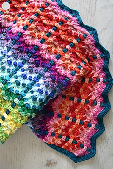 Chromatic Cobbles Blanket crochet pattern by Susan Carlson of Felted Button (Colorful Crochet Patterns)
