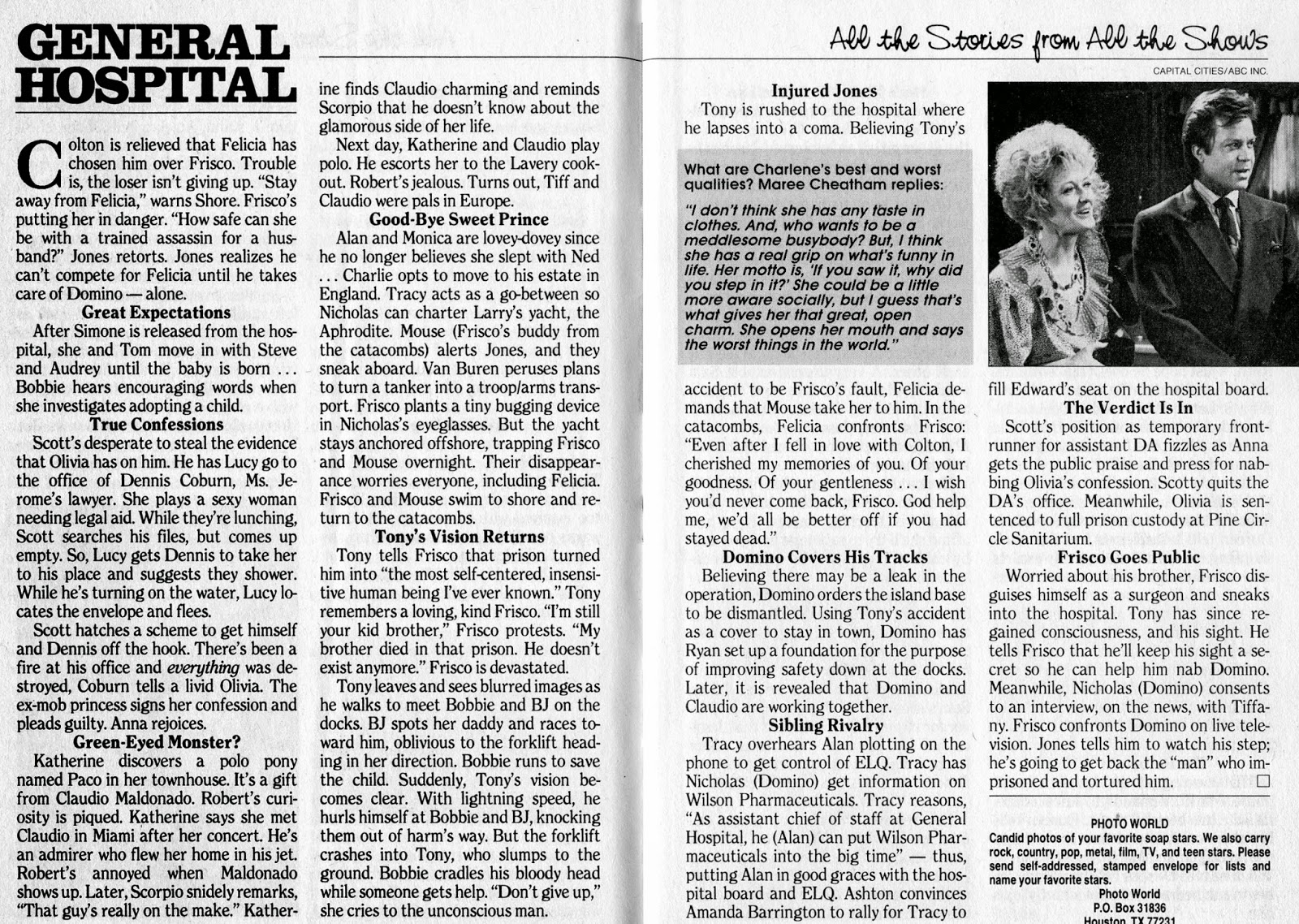 General Hospital RecapAugust 8, 1989 (SOD)