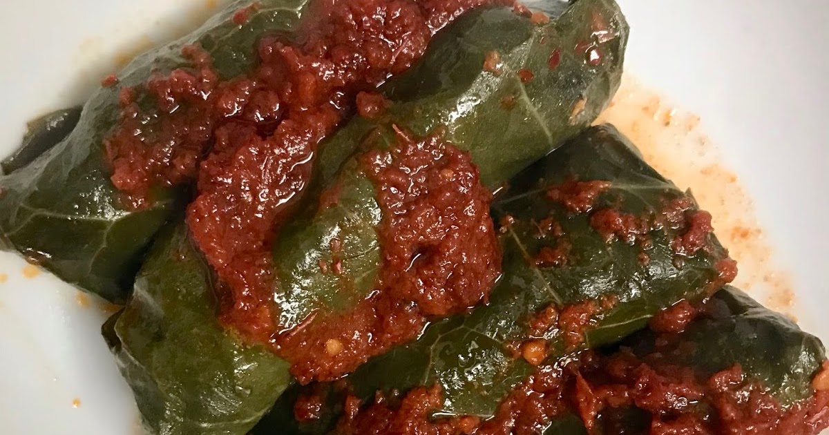 Almost Turkish Recipes Rolled Collard Green Leaves with Ground Meat