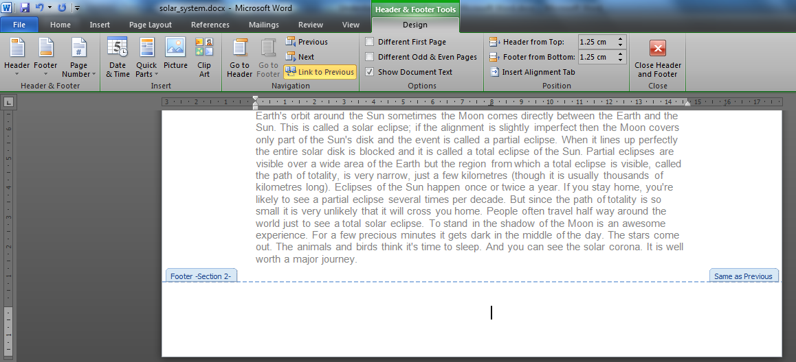 MS Office Tips Understanding Section Breaks in Microsoft Word