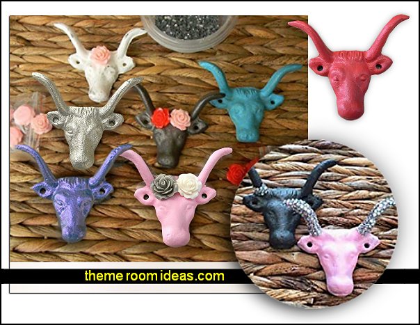 Cast Iron Pink Wall Hook, Farmhouse Rustic Décor, Cow Animal Knobs cowgirl bedroom ideas - Cowgirl theme bedrooms - Cowgirl bedroom decor - Cowgirl room ideas - Cowgirl wall decorations - Cowgirl room decor - cowgirl bedroom decorating ideas - horse decor - pink Cowgirl bedroom - rustic Cowgirl bedroom decor - Cowgirl room decorating ideas - horse murals - cowgirl decals - cowgirl bedding - cowgirl pillows - cowgirl bedrooms