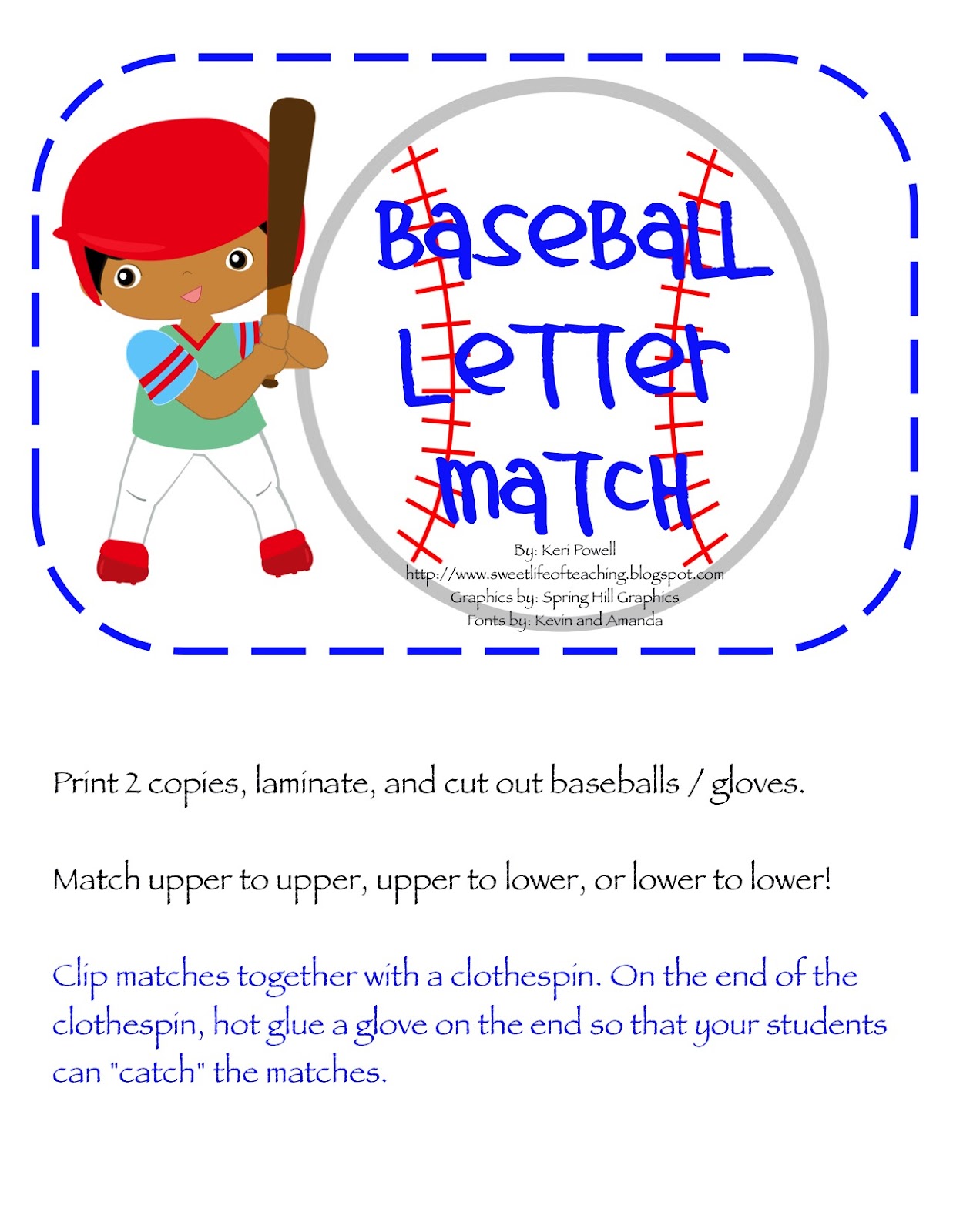 Sweet Life of Teaching ABC Baseball