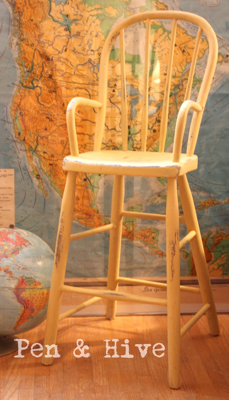 Pen & Hive: Updating An Antique High Chair With An Old Fashioned Finish Now that the bees are taken care of for the next few months, and I've put the garden to bed, I can turn my attention to the inside of my house just ... - Pen & Hive: Updating An Antique High Chair With An Old Fashioned Finish