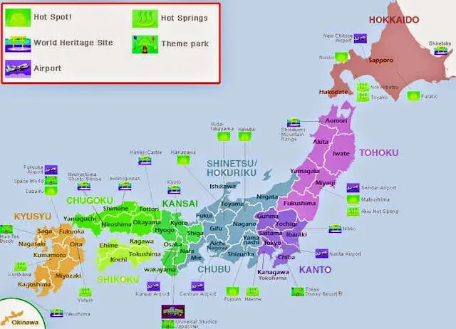 Gambar Peta Jepang