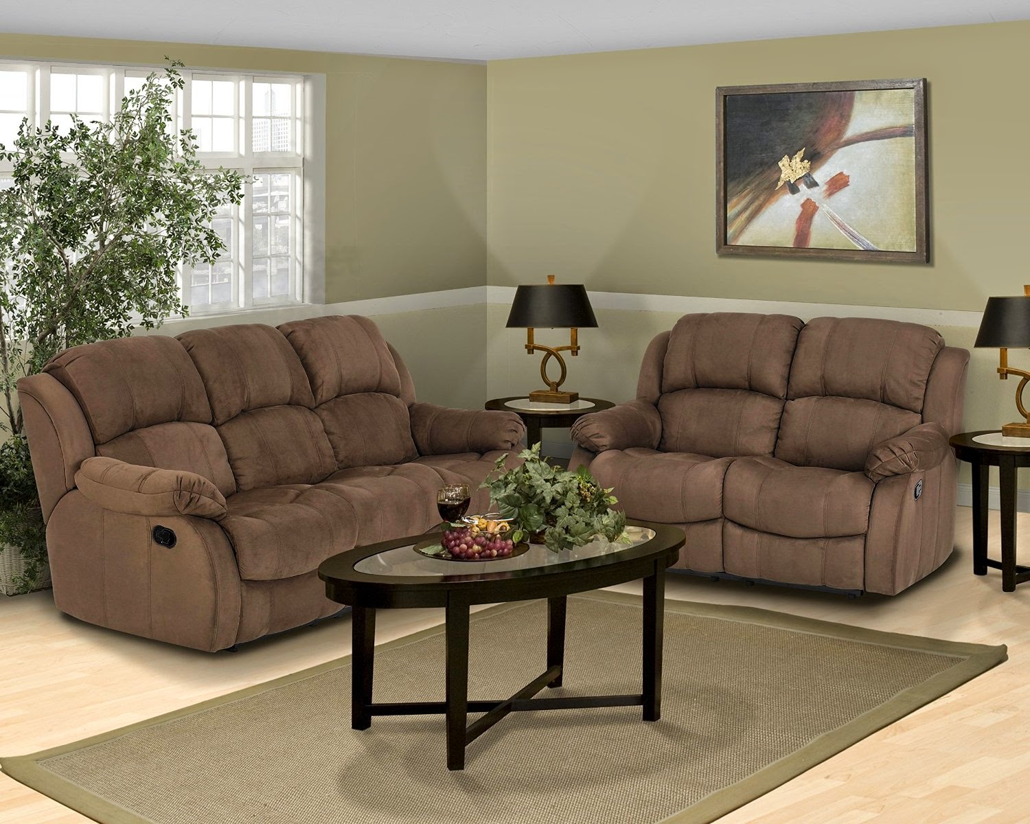 Reclining Loveseat Sale Reclining Microfiber Sofa And Loveseat Set