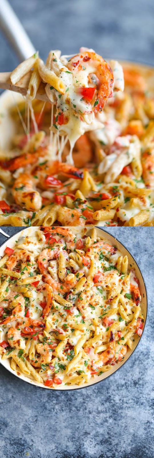 HOW TO MAKE SKINNY SHRIMP ALFREDO PASTA BAKE Food Recipes