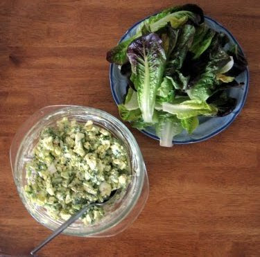 egg salad and butter lettuce