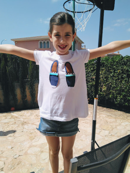 camiseta espardeñas hecha a mano