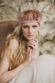 diademe de mariee plumes
