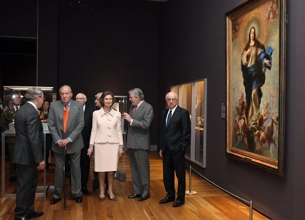 Queen Sofia attended the opening of the exhibition  'Visions of the Hispanic World: Treasures from the Hispanic Society Museum & Library' exhibition at El Prado National Museum