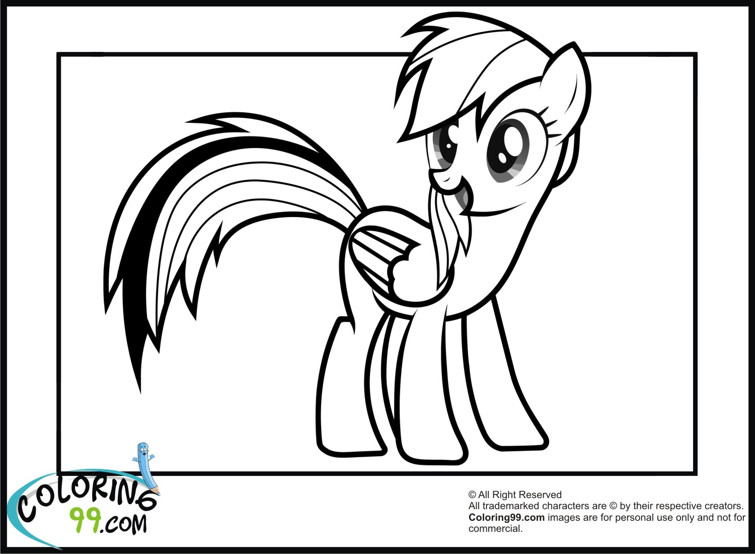 rainbow dash as a filly coloring pages - photo #16