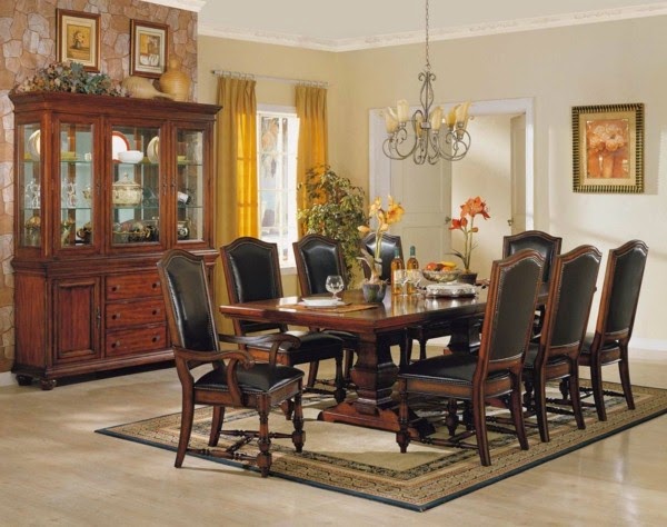Beautiful examples of leather chairs for dining room!