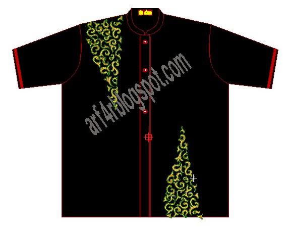 Contoh Motif Bordir Baju Koko ramadhan Terbaru Terpopuler 2016
