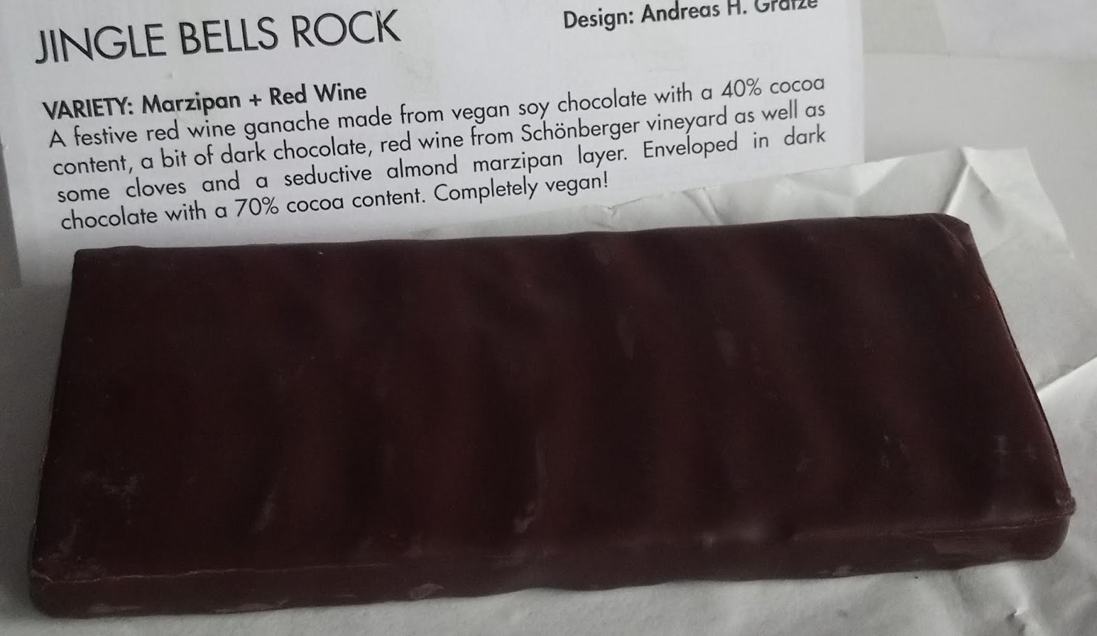 Chwile zasłodzenia Zotter Jingle Bells Rock / Marzipan + Red Wine