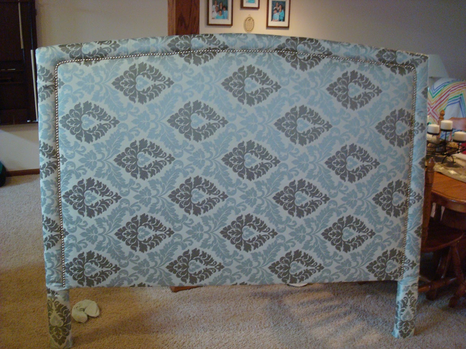 Dishing Up Design: DIY Upholstered Headboard with Nailhead Trim