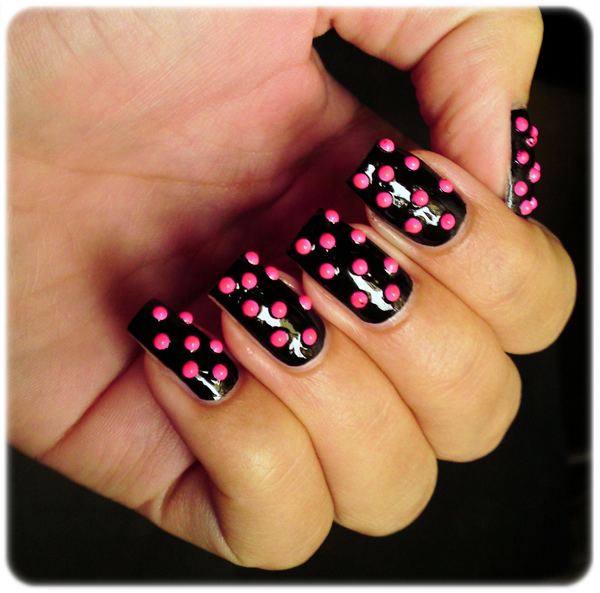 Ivana Thinks Pink: Video Tutorial: Hot Pink Studded Nails
