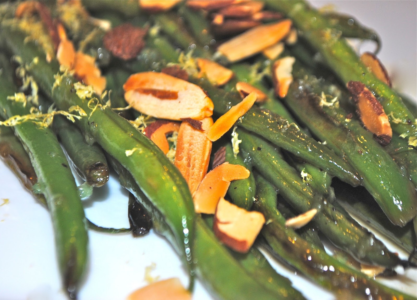 Recipe Doodle GREEN BEANS WITH LEMON AND GARLIC and SWEET POTATOES