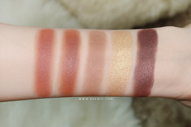 Zoeva Caramel Melange Palette Swatches - Alchemy, Start Soft, Finish Sensual, Almost Burnt, Edible Gem