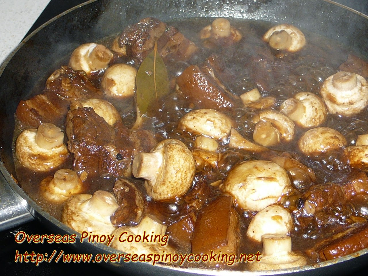 Pork and Mushroom Adobo - Cooking Procedure