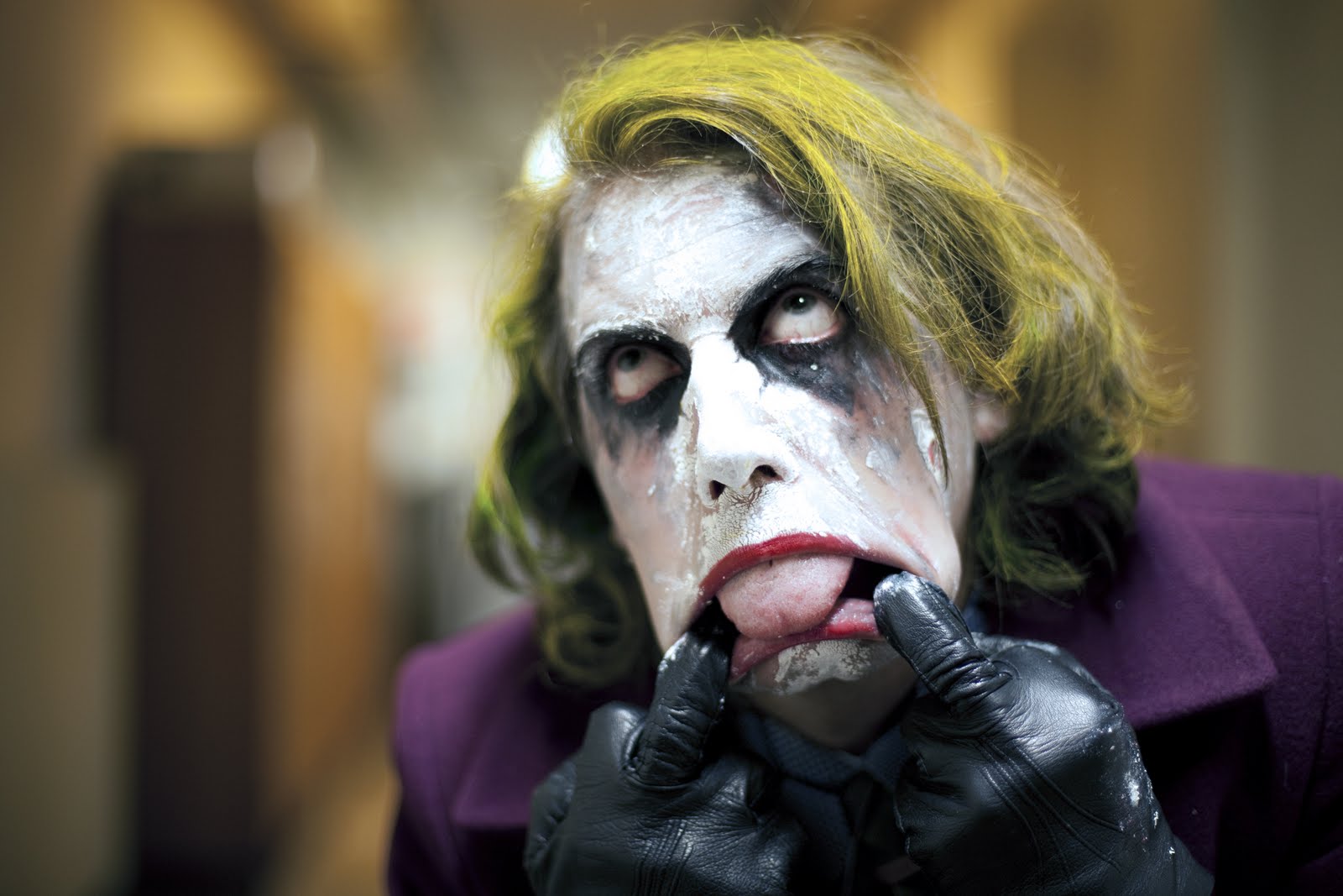 Heath Ledger Unfinished Joker Makeup.