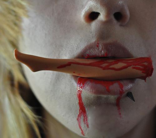 lissy alle fotografia sangue machucado garota