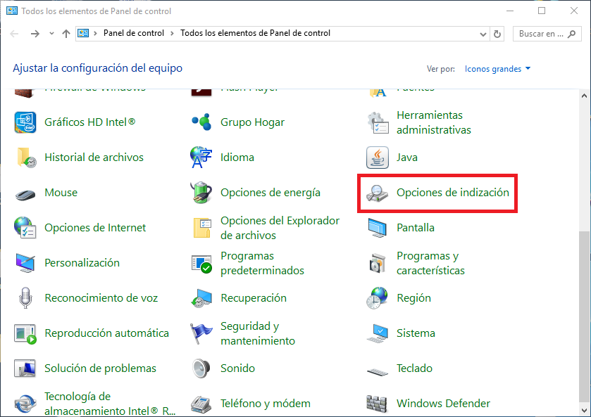 Pantallazos.es Windows 10 Configurar la indización de las propiedades