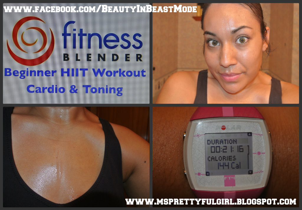 Ms. Prettyful Girl Beauty In Beast Mode Fitness Blender Beginner HIIT