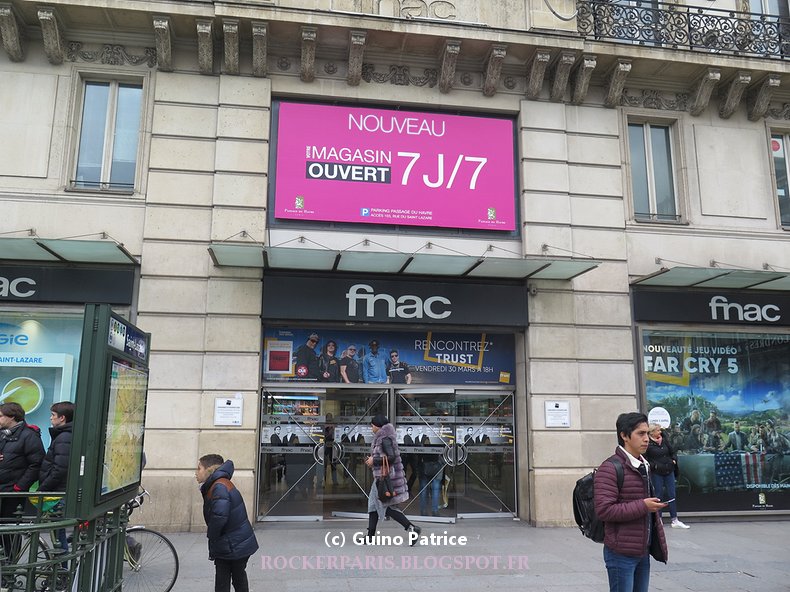 ROCKERPARIS TRUST Fnac St Lazare, Paris, 30 Mars 2018