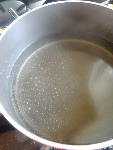 How to Make Horchata - boiling simple syrup