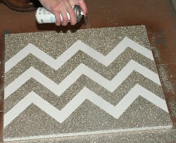 glitter chevron canvas diy wall pennypincherfashion pincher penny paint diamond glittered easy painted umm yes please sealant spray artwork dust