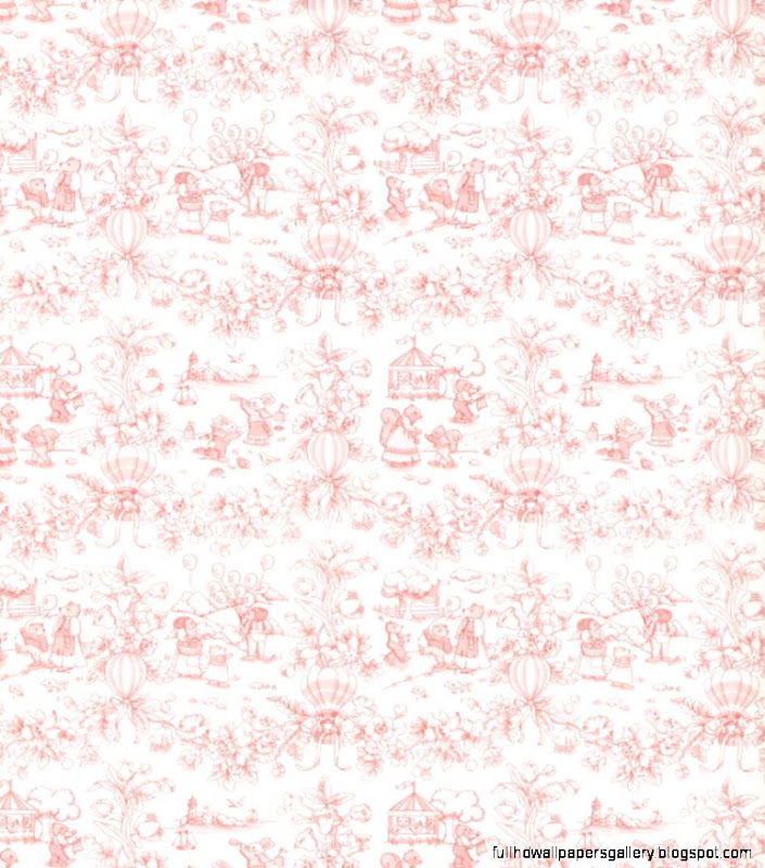 Pink Toile Wallpaper