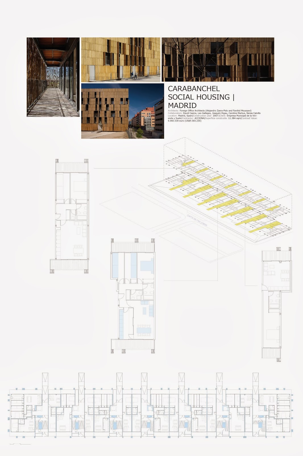 Comprehensive Design 301 - Student Housing: CARABANCHEL SOCIAL HOUSING,  MADRID - FOA (Analysis by Chizoma)