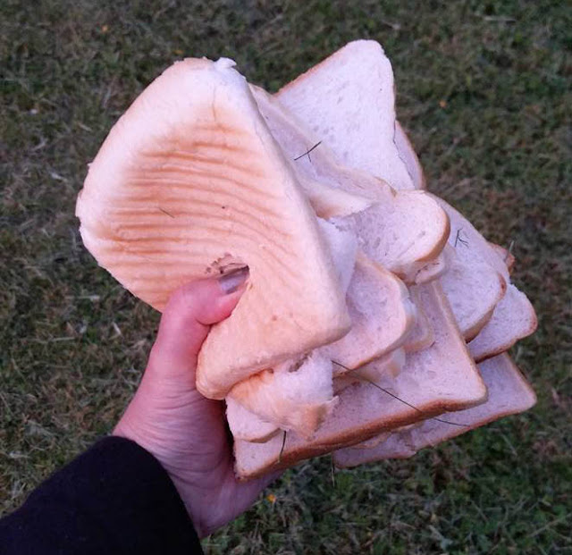 Half a loaf of fresh bread