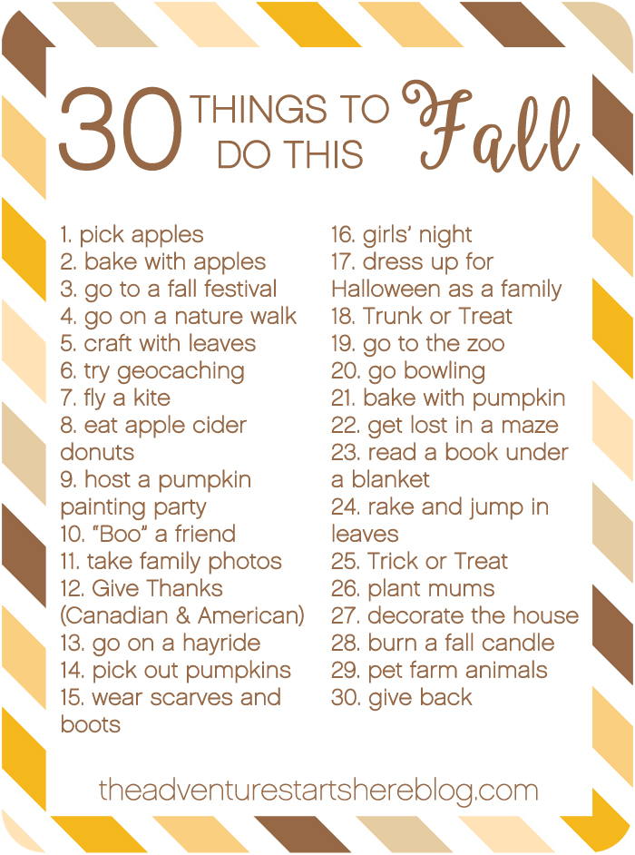the adventure starts here 30 things to do this fall the adventure starts here 30 things to do this fall